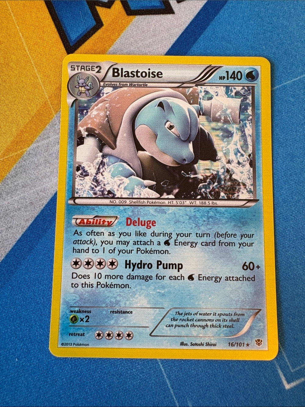 Blastoise 16/101 Holo Rare Plasma Blast Pokemon NM